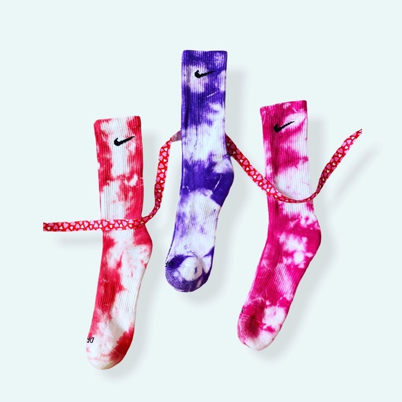 3 Pack Custom Tie Dyed Nike Socks
